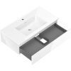 Mexen Orio, koupelnová skříňka 90 cm s umyvadlem Otis, 1 zásuvka, bílá lesklá, 91A10-09023-1-BF00-W18M00