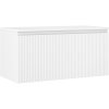 Mexen Rivel, koupelnová skříňka 100 cm s horní částí, 1 zásuvka, drážkovaná, bílá matná, 91A20-10047-1-BFC01