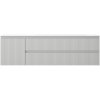 Mexen Rivel, koupelnová skříňka 160 cm s pravým umyvadlem Vela, 2S, 1D, drážkovaná, šedá/bílá matná, 91A23-16047-3-BBFFF62-W23P01