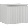 Mexen Rivel, koupelnová skříňka 60 cm s pracovní deskou, 1 zásuvka, drážkovaná, matná šedá, 91A20-06047-1-BFC62