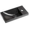 Sapho, AGOS betonové umyvadlo 40x22cm, levé/pravé, antracit lesk, AS40016