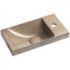 Sapho, AGOS betonové umyvadlo 40x22cm, levé/pravé, písková lesk, AS40014
