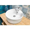 Invena Rondi, umyvadlo na desku 410x410x145, bílá lesklá, INV-CE-20-001-W