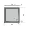 Polysan, AURA sprchová vanička z litého mramoru, čtverec 70x70cm, bílá, 41651