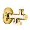 Sapho, Rohový ventil s matkou, 1/2" x 3/8", zlato, 2020ZL