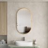 ErgaOvalMirror50x90cmGoldFrame 1
