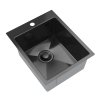 Gamma, 1-komorový nerezový dřez 400x500x210 mm, grafitová, GMA-S4050-BK