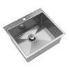 Gamma, 1-komorový nerezový dřez 550x500x210 mm, ocelová, GMA-S5550-CH