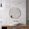 ErgaRoundMirror70x70cmGodenFrame 1
