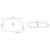 Rea Nadia, umyvadlo na desku 610x385x120 mm, imitace kamene, REA-U7341