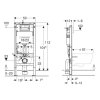 Geberit Duofix Basic pro závěsné WC, se splachovací nádržkou Delta (UP100), 458.103.00.2