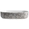Isvea, INFINITY OVAL keramické umyvadlo na desku, 55x36cm, terrazzo, 10NF65055-2L-TRZ