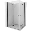 Mexen Mist-F Duo, skládací sprchový kout 110 x 75 cm, čiré sklo, černý profil, 8A6-110L-075P-70-00