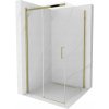 Mexen Omega sprchový kout 100x100cm, 8mm sklo, zlatý profil-čiré sklo, 825-100-100-50-00