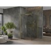 Mexen Omega sprchový kout 100x100cm, 8mm sklo, zlatý profil-čiré sklo, 825-100-100-50-00