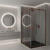 Rea City, sprchový kout 80x100cm + černá sprchová vanička, KPL-K7981