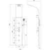 mexen borg panel prysznicowy bialy 7615 03 20