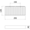 mexen evos l koszyk lazienkowy black chrome 70a8714 73