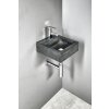 Sapho, BLOK 1 kamenné umyvadlo průměr 40cm, matný tmavý kámen, 2401-02