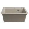 Sapho, Granitový vestavný mono dřez, 53x50 cm, béžová, GR1032