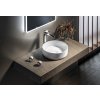 Sapho, INFINITY ROUND keramické umyvadlo na desku, průměr 36x12 cm, bílá, 10NF65036