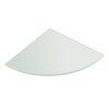 Sapho, Police rohová, čtvrtkruhová 200x200x8mm, mléčné sklo, 22487
