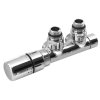 Sapho, TWIN připojovací sada ventilů termostatická pro středové připojení, levá, chrom, CP3012S