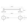 96084 sapho x round e drziak na uteraky 500mm chrom xr408