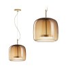 Toolight - LED závěsné svítidlo ze skla Amber APP613-1CP, zlatá, OSW-03895