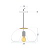 Toolight - závěsná stropní zrcadlová lampa, zlatá, OSW-00420