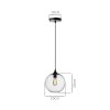 Toolight - Závěsné svítidlo E27 60W APP311-1CP, černá, OSW-00343