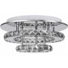 Toolight, LED křišťálové závěsné stropní svítidlo 20W, neutrální barva, APP412-C, chromová, OSW-65010