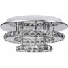 Toolight, LED křišťálové závěsné stropní svítidlo 20W, neutrální barva, APP412-C, chromová, OSW-65010