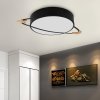Toolight - Stropní lampa Moon Black E27 60W APP866-C, černá, OSW-08961