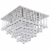 Toolight - Křišťálová stropní lampa 8xE14 60W 392203, chromová, OSW-04015