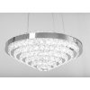 Toolight - Křišťálová závěsná lampa APP774-1CP + dálkové ovládání, chromová, OSW-05025
