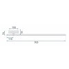 Toolight - LED nástěnné svítidlo 12W 92CM APP372-1W, černá, OSW-09756