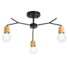 Toolight - Závěsné 3-ramenné svítidlo 3xE27 APP693-3C, černá-hnědá, OSW-05463