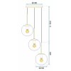 Toolight - Závěsná lampa 3xE27, zlatá-bílá, OSW-08193