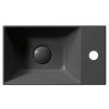 Sapho, KUBE X keramické umyvadlo 40x23 cm, černá matná