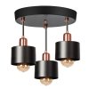 Toolight - Stropní svítidlo závěsné CALI APP003-3CPR, černá růžové-zlato, OSW-00202