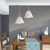 Toolight - Závěsná lampa Scandi A 1xE27, bílá-hnědá, OSW-00148