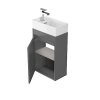 Cersanit, SET B107 CREA skrinka + CREA 40 umývadlo, Šedá, S801-281