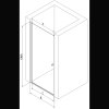 Mexen PRETORIA sprchové dveře ke sprchovému koutu 65 cm, 852-065-000-01-00