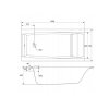CERSANIT Virgo akrylátová vaňa 150x75cm + nožičky, biela, S301-048