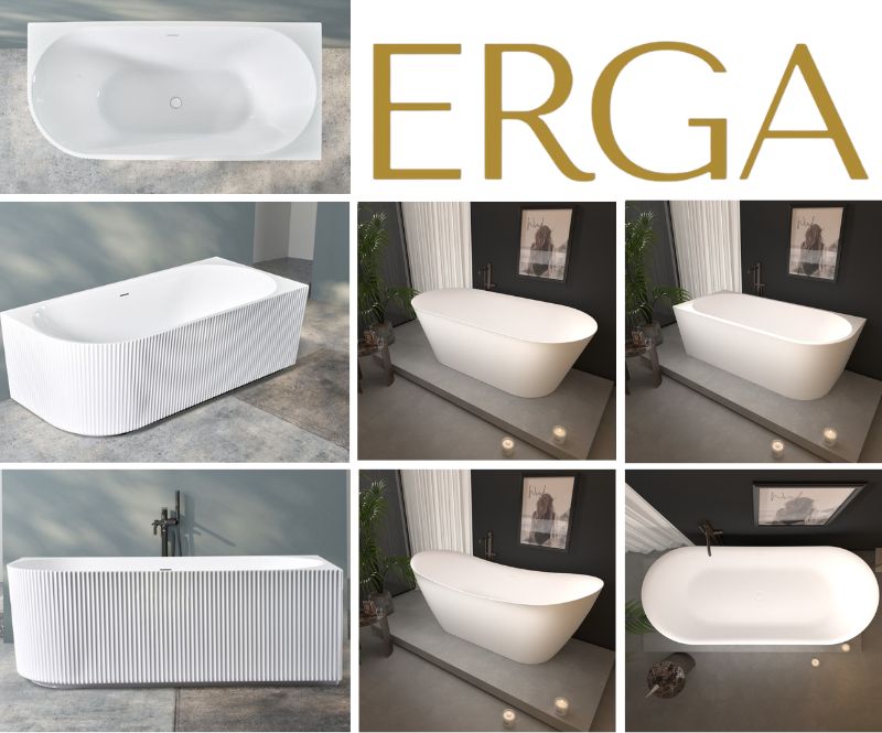 Szabadon álló ERGA kád – elegancia és kényelem a modern fürdőszobában