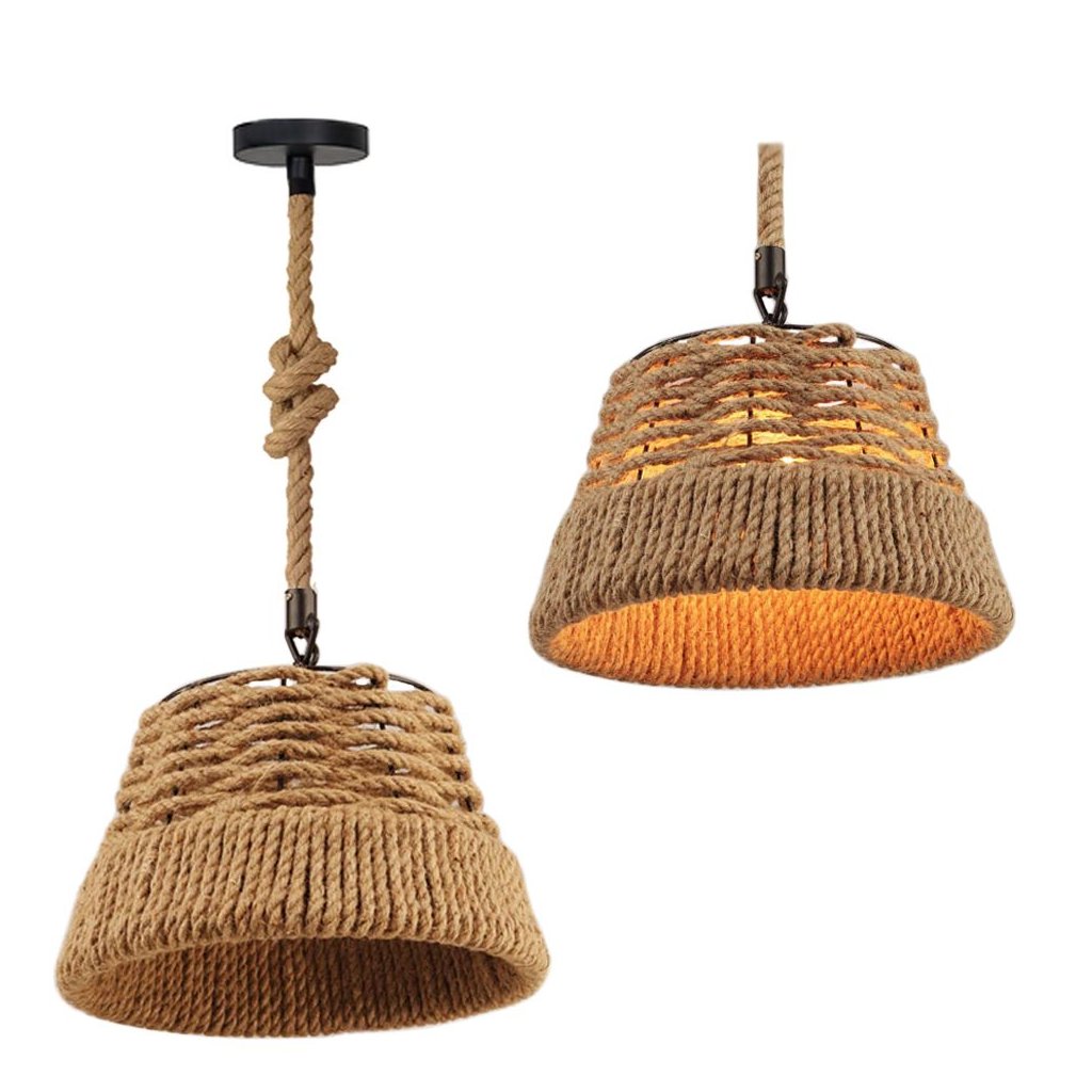 Szerszámlámpa, függőlámpa Vintage 1xE27 APP1067-1CP, barna, OSW-00677