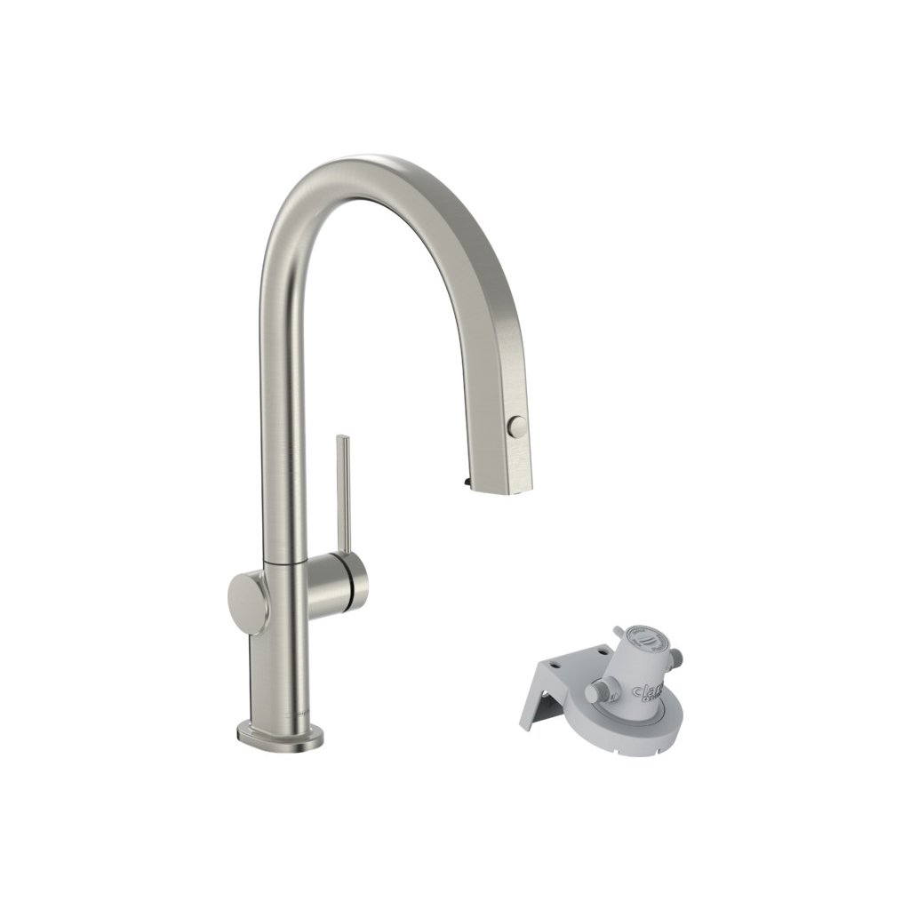Hansgrohe Aqittura M91, filterSystem 210, kihúzható kifolyó, 1jet, sBox, rozsdamentes acél megjelenés, HAN-76826800