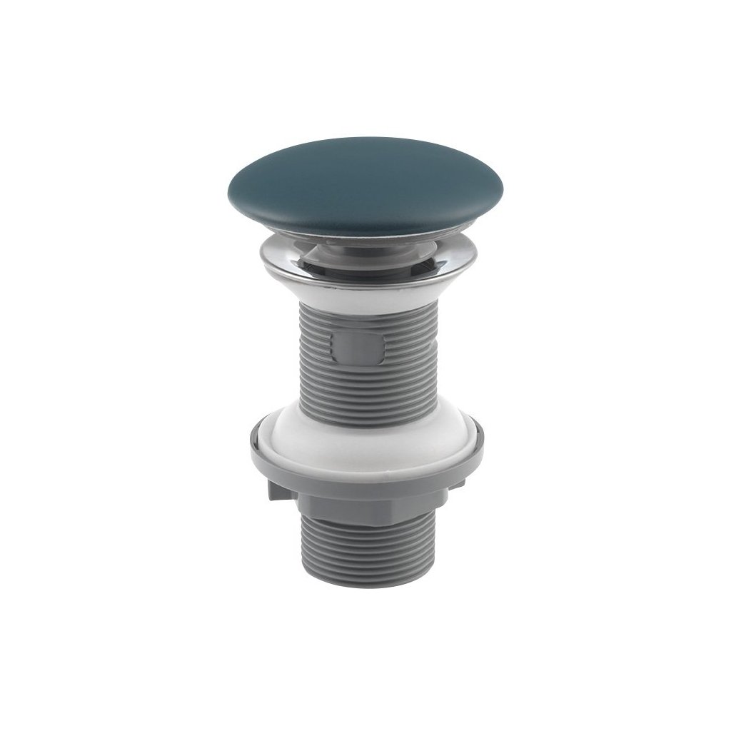 Sapho, Mosdó kifolyó 5/4 "click-clack, kerámia burkolat, vastagság 20-70mm, matt zöld Benzin, 38TP0181I