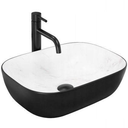 195831 6 rea belinda black calala umyvadlo na dosku 46x32 cm cierna matna imitacia kamena calala rea u6759